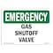 Signmission Safety Sign, OSHA EMERGENCY, 7" Height, Gas Shutoff Valve, Landscape OS-EM-D-710-L-10386 - alternate 1